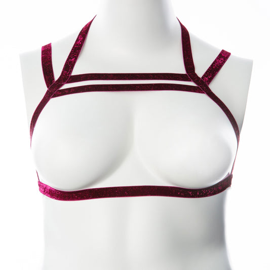 "Gender Fluid Sugar Coated Harness - Large/xxlarge - Raspberry GFL-H402"