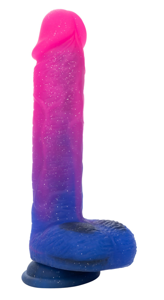 "Naughty Bits Ombre Hombre XL Vibrating Dildo - - Pink/purple SE4410703"